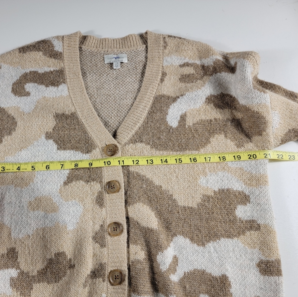 LUCKY BRAND WOOL BLEND CAMO WOMEN'S CARDIGAN SWEATER SIZE LARGE $79.50 - Picture 6 of 7
